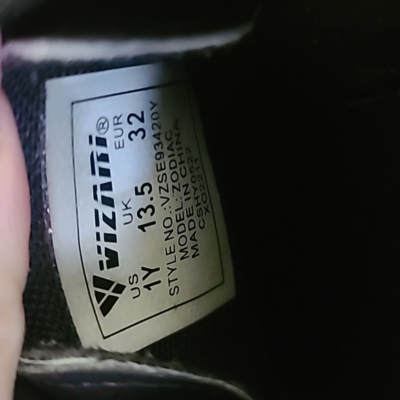 Vizari Kid's Zodiac Rainbow FG Firm Ground Outdoor Soccer | Black Size 1Y - Picture 7 of 8